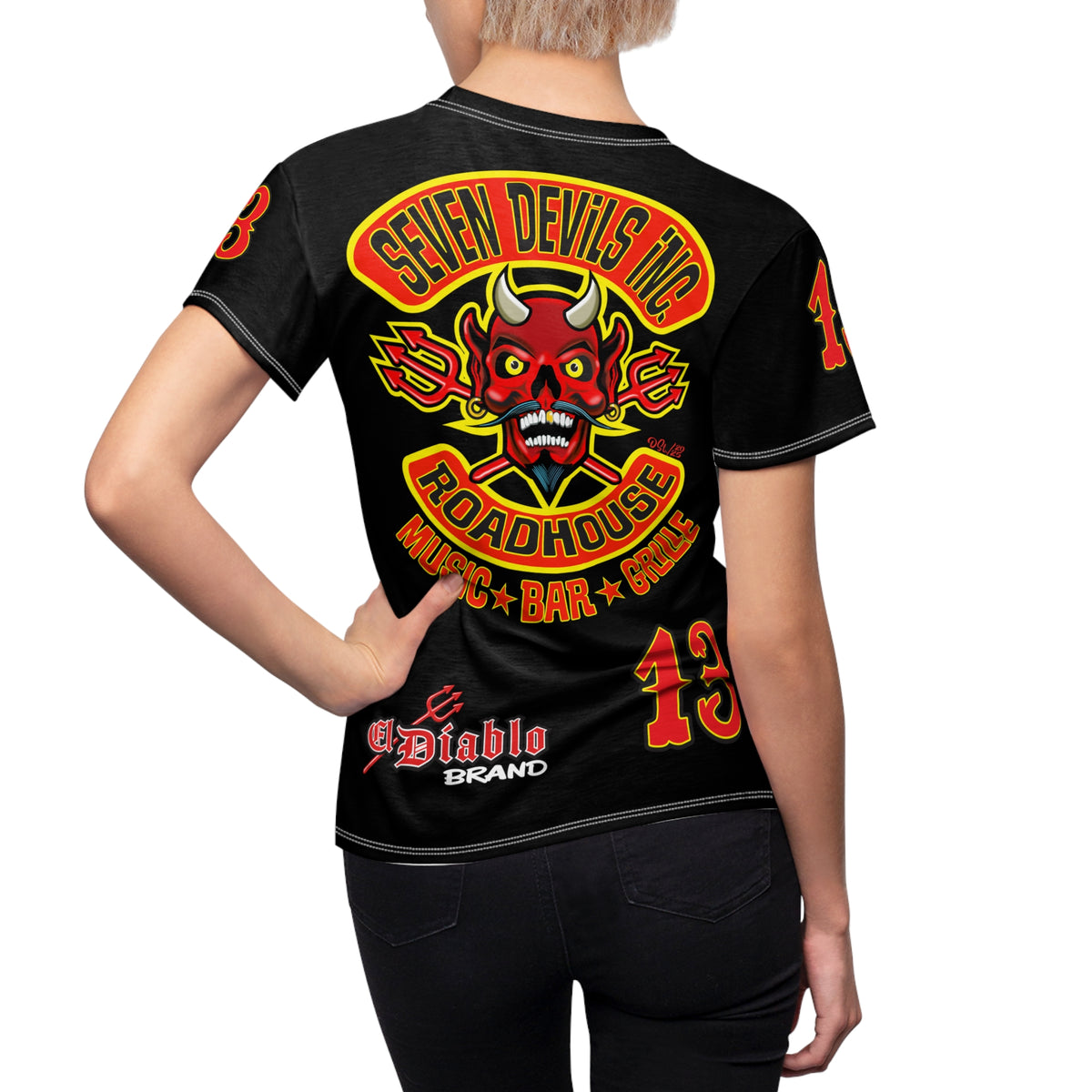 Women's Cut Seven Devils Roadhouse Graphic Tee — HiviZ Graphics