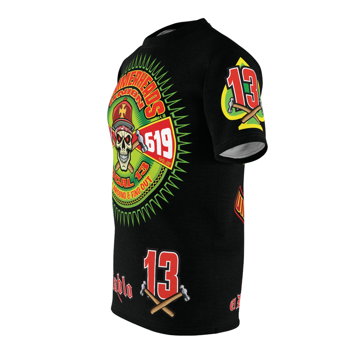 Hammerheads Union Local 13 FAFO -  Custom Motorcycle Riding Tee Shirt _ Super Comfort and Fit