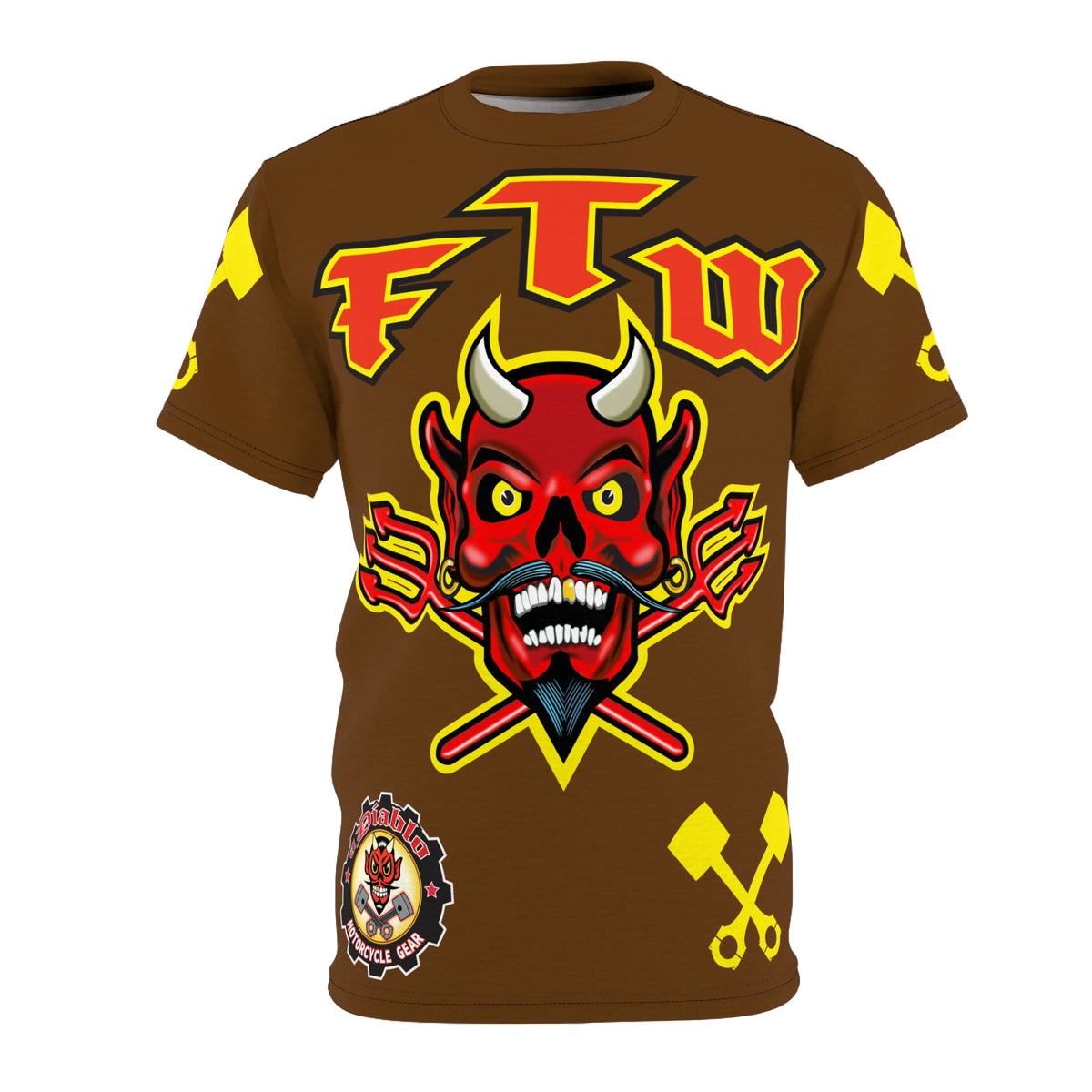 FTW Motorcycle Riders Super Tee - Edgy HiViz Colour Graphics - Show Your Attitude in Style