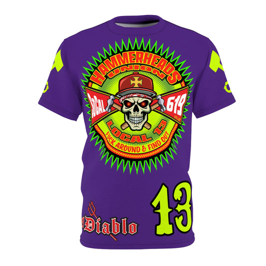 Hammerheads Union Local 13 -  SoCal 619 Special Edition - Custom HiViz Motorcycle Riding Tee Shirt _ Super Comfort and Fit