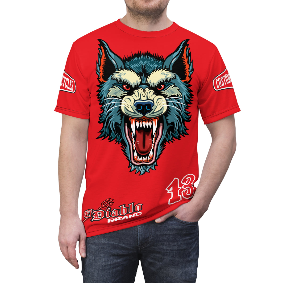 MWT Wolf Custom Motorcycles Super Tee — Viciously Cool High Performance Motorcycle Riding Shirt