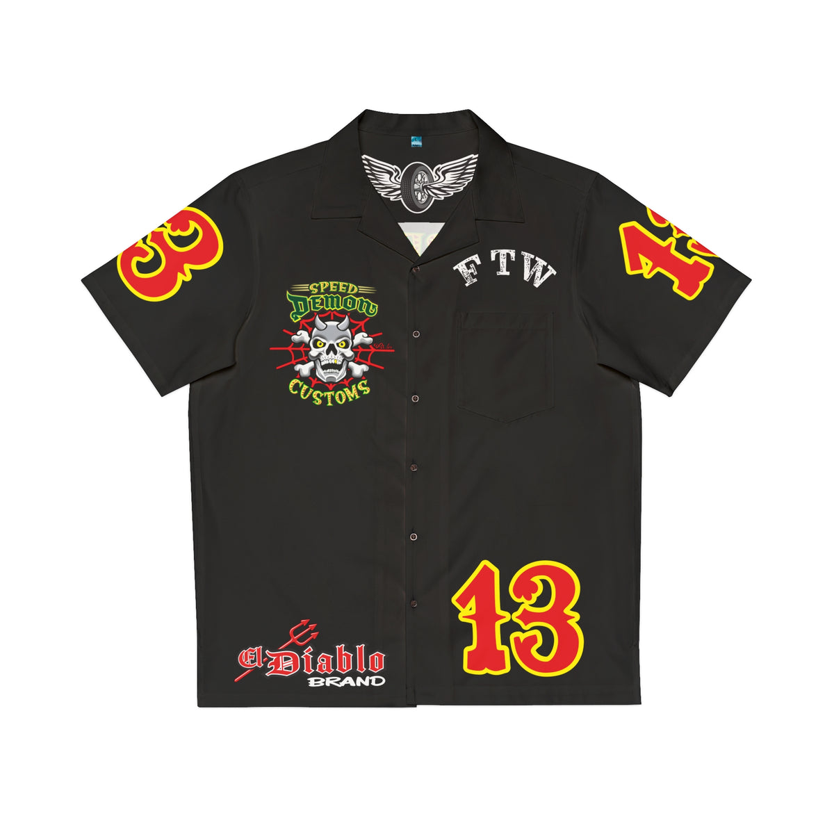 Big Bopper Speed Demon Men's Hawaiian Shirt - Loose, Comfortable & Cool - Sizes to 5XL