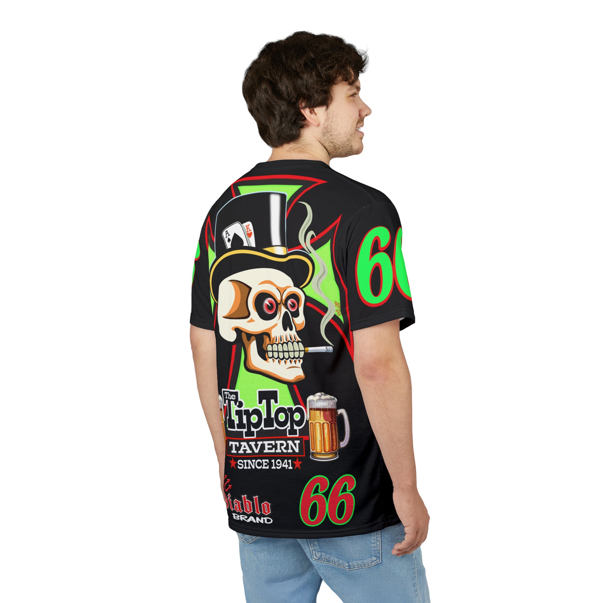 Tip Top Tavern Dive Bar Super Tee - Special Edition Black is Back + XL Graphics - America's Best Dive Bar - Bikes Beers Babes & Bros. - Biker Bar Tee