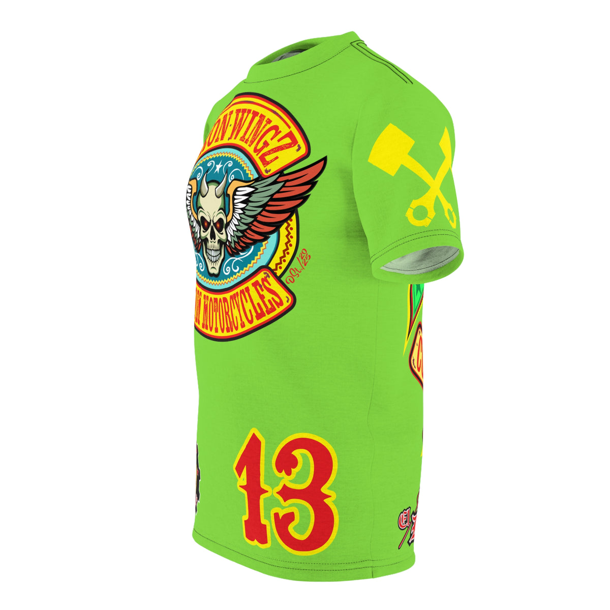 VERY Special HIVIZ Iron WingZ Customs Graphic Super Tee, Edgy Streetwear, Customized Apparel, Gift for Bikers