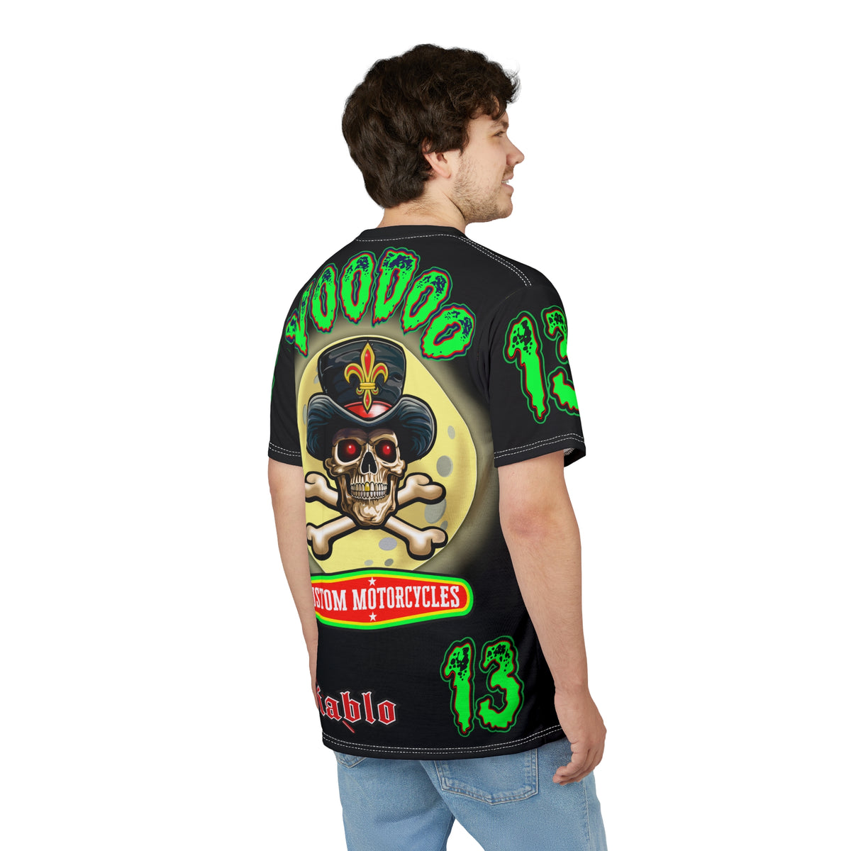 Voodoo Motorcycles HiViz Super Tee, Unique Graphic Tee, Custom HiViZ Apparel