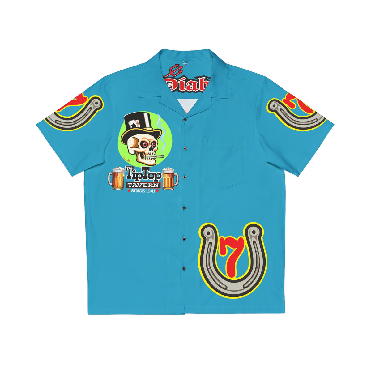 Big Bopper Men's Hawaiian Shirt - Loose, Comfortable Button Up Shirt for Easy Breezy Riding - Sizes to 5XL