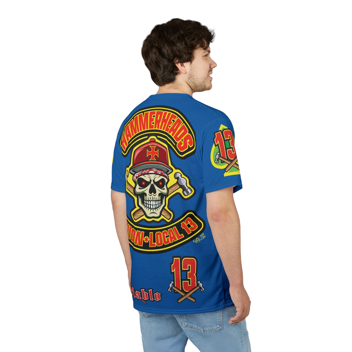 Hammerheads Union Local 13  -  Custom Motorcycle Riding Super Tee - Super Comfort and Fit