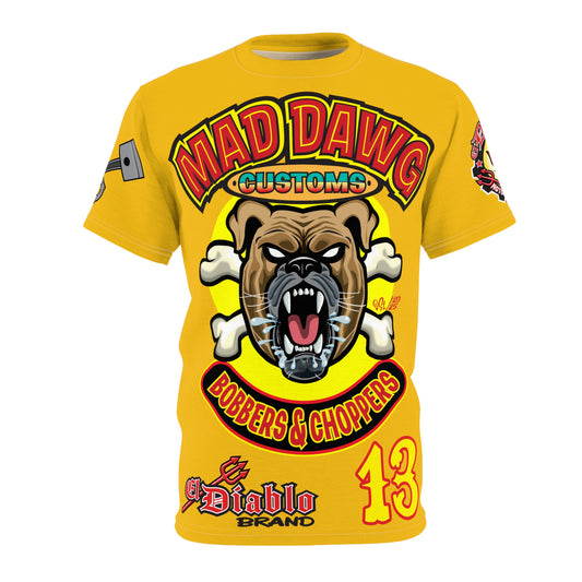 Mad Dawg Choppers & Bobbers Custom Motorcycle Riders Super Tee
