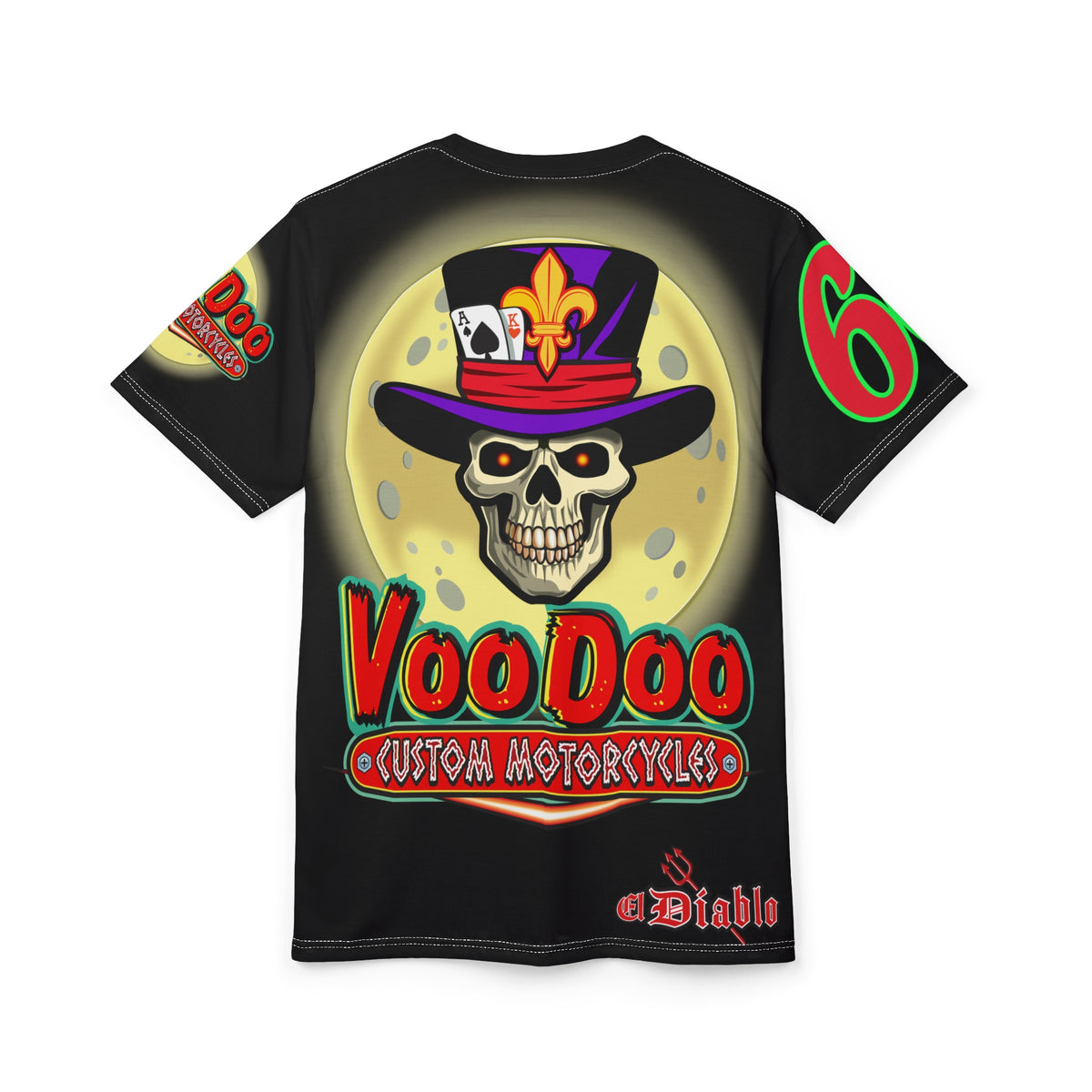 Voodoo Skull Unisex Tee - Custom Motorcycles Graphic T-Shirt