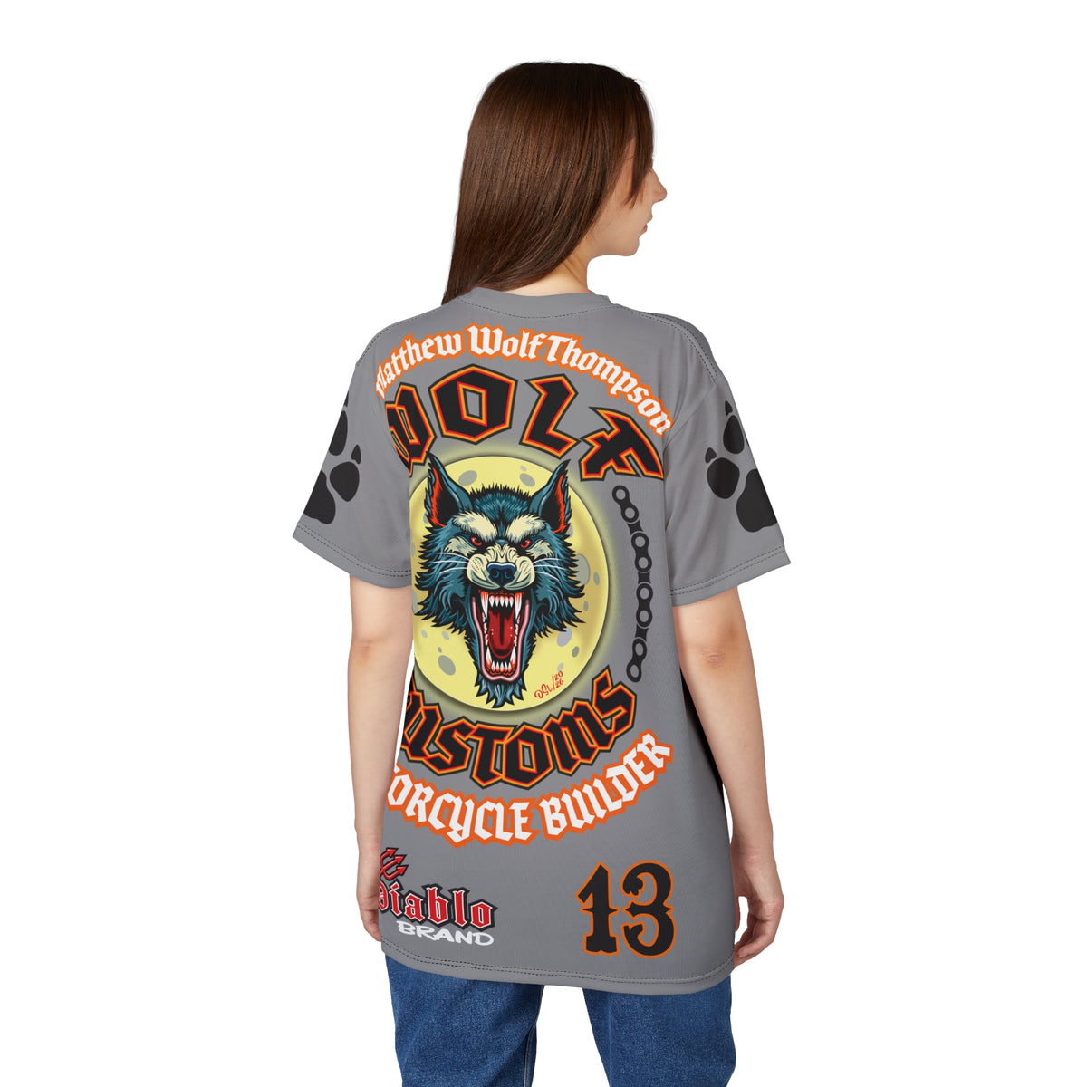 MWT Wolf Custom Motorcycles Super Tee — Viciously Cool High Performance Motorcycle Riding Shirt