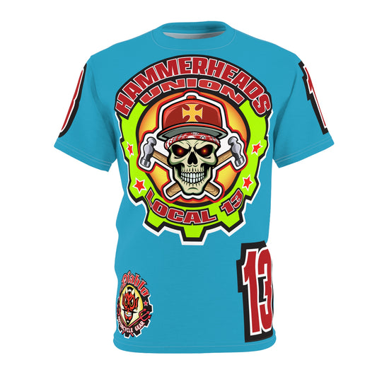 Hammerheads Union Local 13 HiViz Super Tee - Rough Tough Bad Attitude Motorcycle Riding Tee