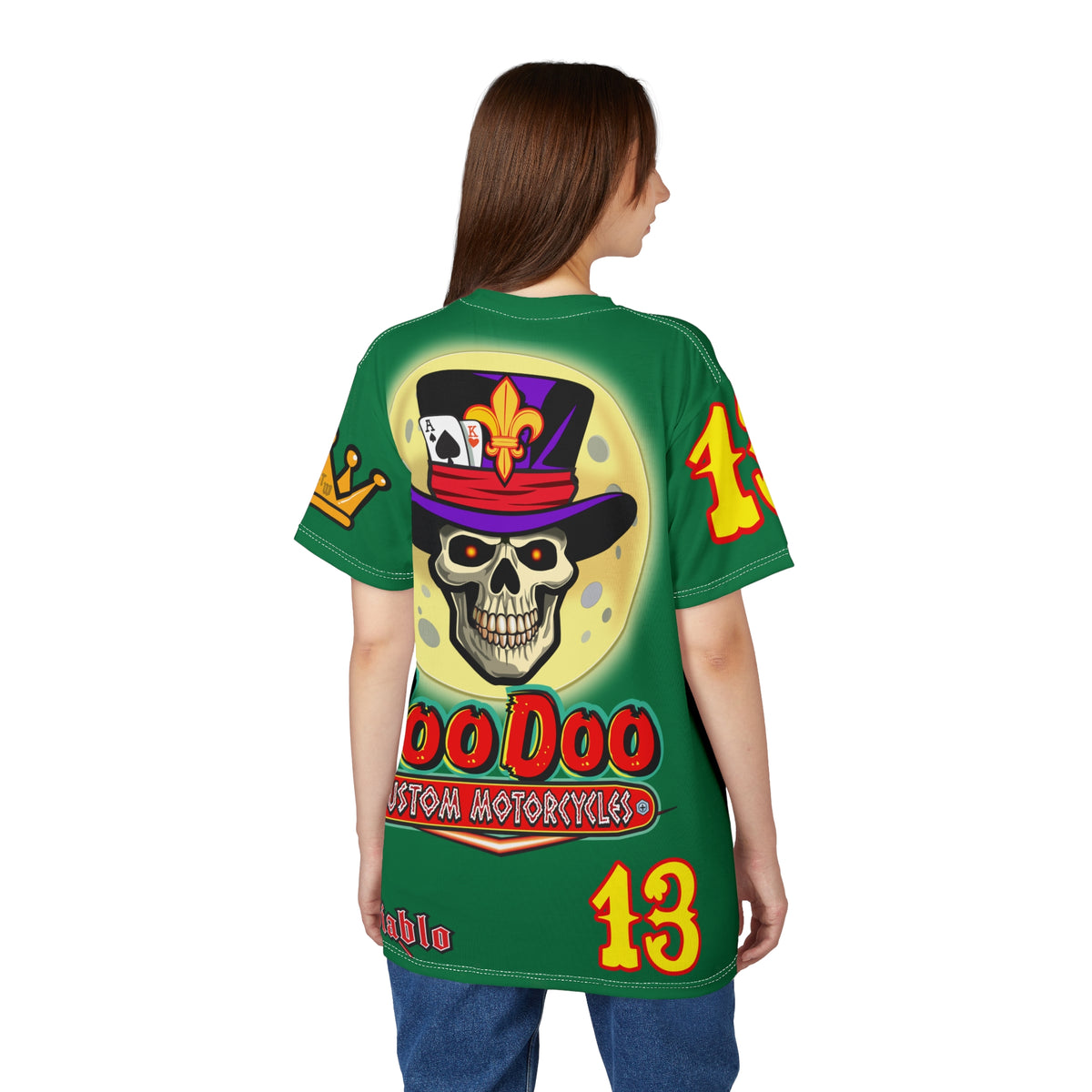 VooDoo Custom Motorcycles HiViz Unisex Graphic Biker Tee
