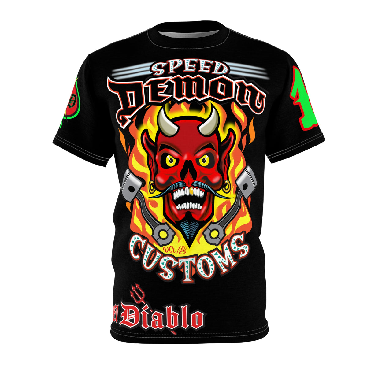 Speed Demon Custom HiViz Unisex Tee - Bold Graphic Harley Enthusiast Super T