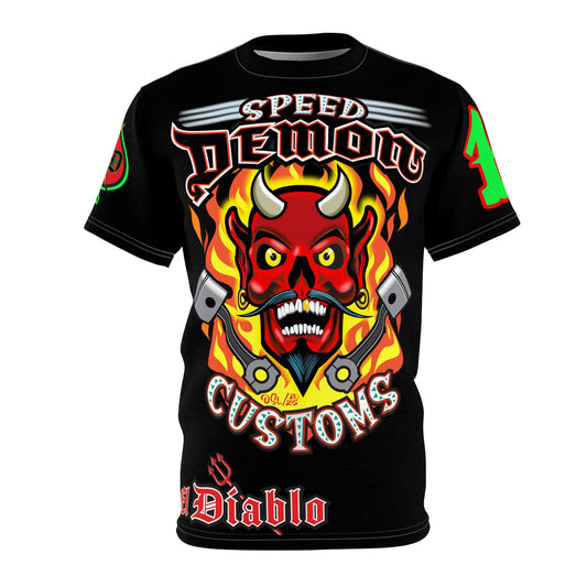Speed Demon Custom HiViz Unisex Tee - Bold Graphic Harley Enthusiast Super T