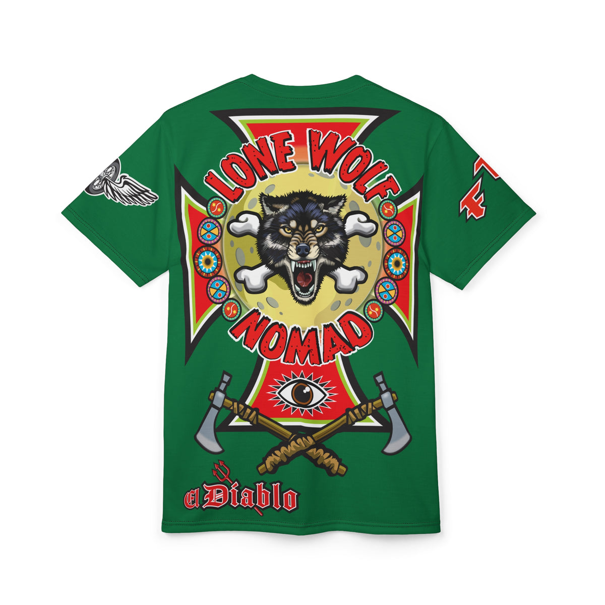 Lone Wolf Nomad HiViz Super Tee - For The Independent No Club Bikers For Life