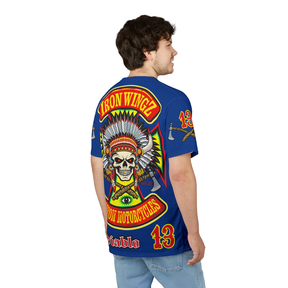 Iron Wingz Garage HiViZ Motorcycle Rider Super Tee