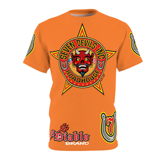 Seven Devils Inc. Roadhouse HiViz Graphic Tee - Motorcycle Custom Riding Super Tee