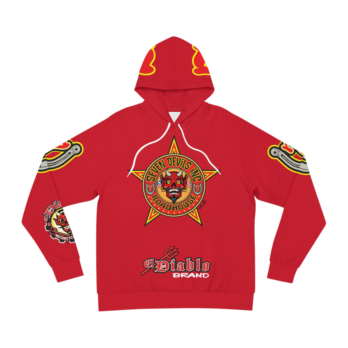 HoodZ Seven Devils Roadhouse Retro Devil Logo Pullover Hoodie