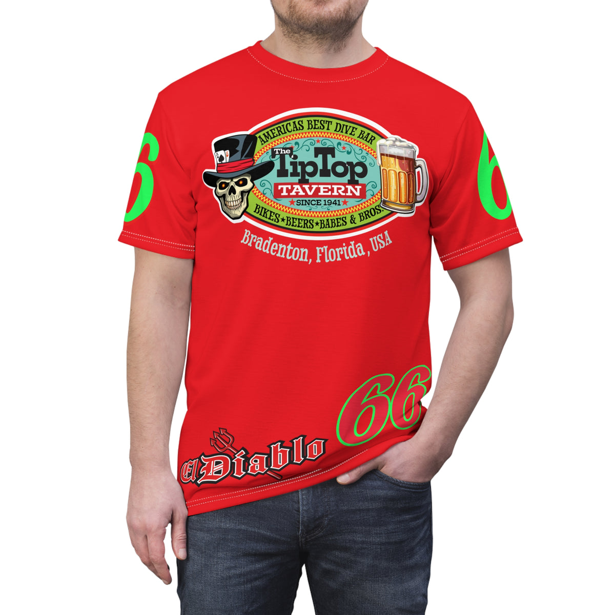 Tip Top Tavern Dive Bar Super Tee - America's Best Dive Bar - Bikes Beers Babes & Bros. -Remembering Jesse Biker Bar Tee