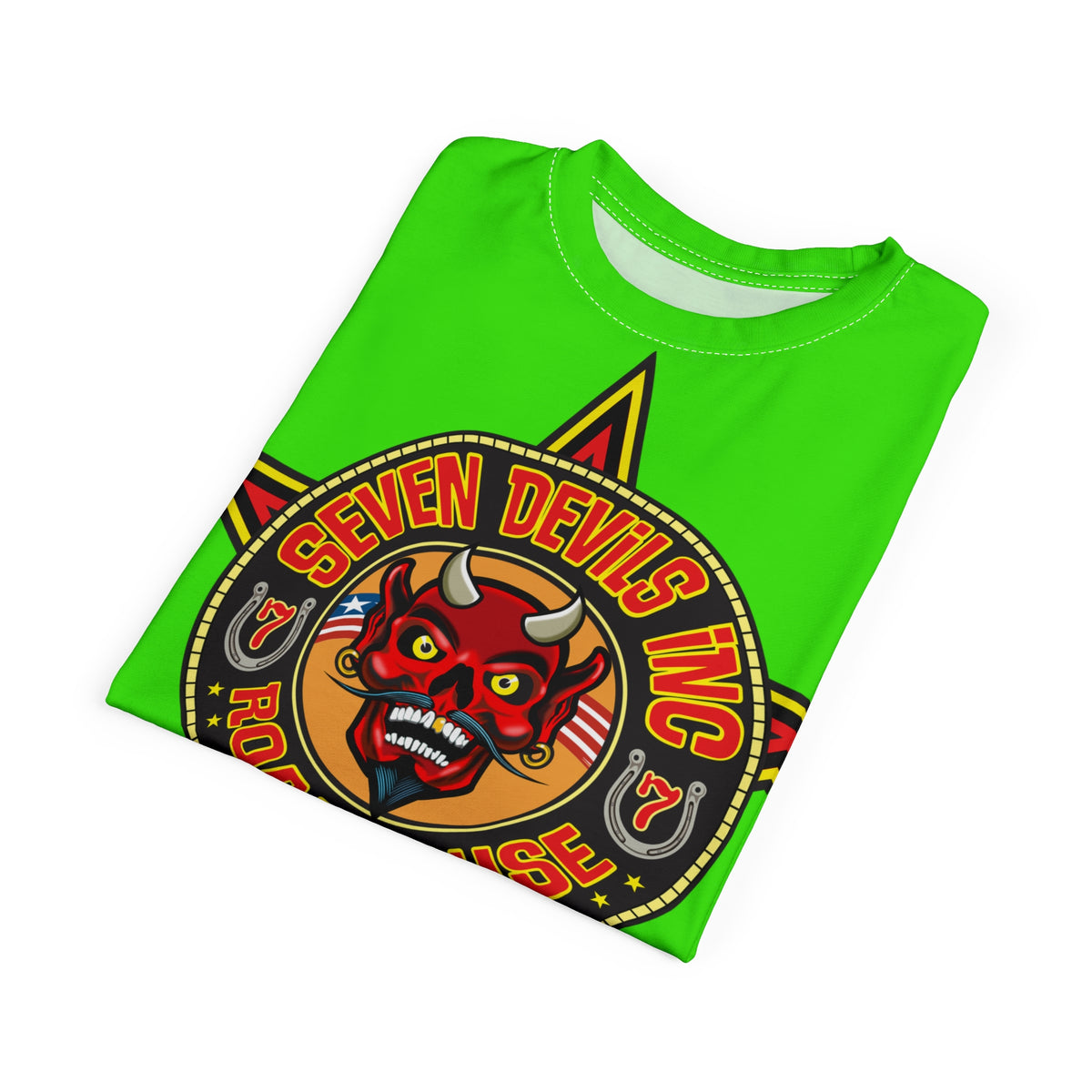 Very Special Seven Devils Inc. Roadhouse HiViZ Lumina Graphic Tee -  Motorcycle Custom Riding Super Tee