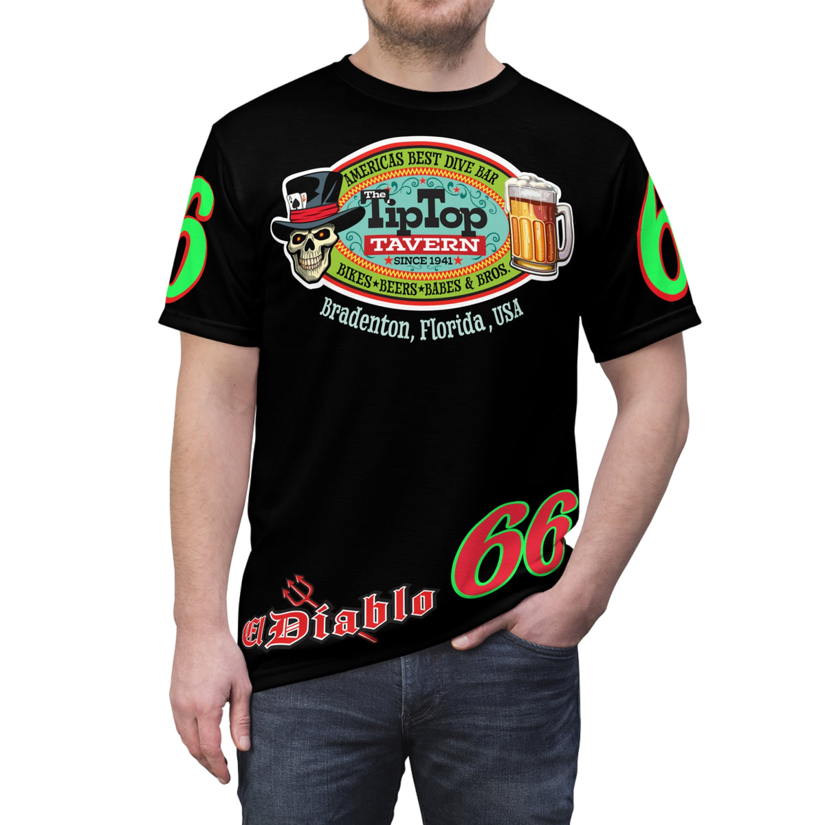 Tip Top Tavern Dive Bar Super Tee - America's Best Dive Bar - Bikes Beers Babes & Bros. -Remembering Jesse Biker Bar Tee