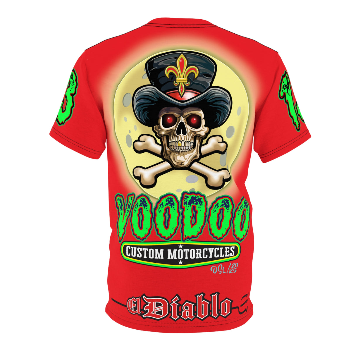 Voodoo Lucky 13 Motorcycle Ultimate HiViz Super Tee, XL Graphics , Custom Riding Apparel