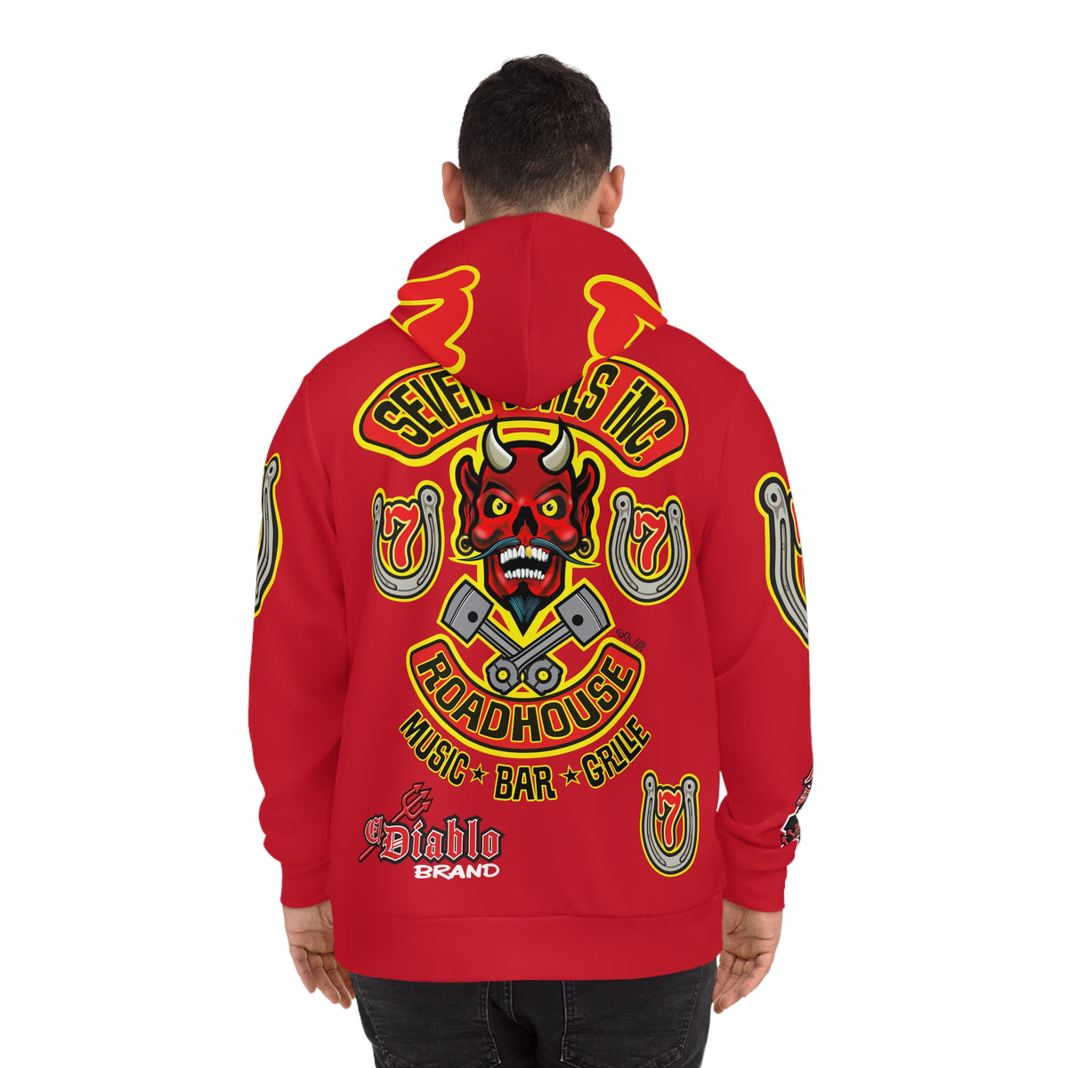 HoodZ Seven Devils Roadhouse Retro Devil Logo Pullover Hoodie