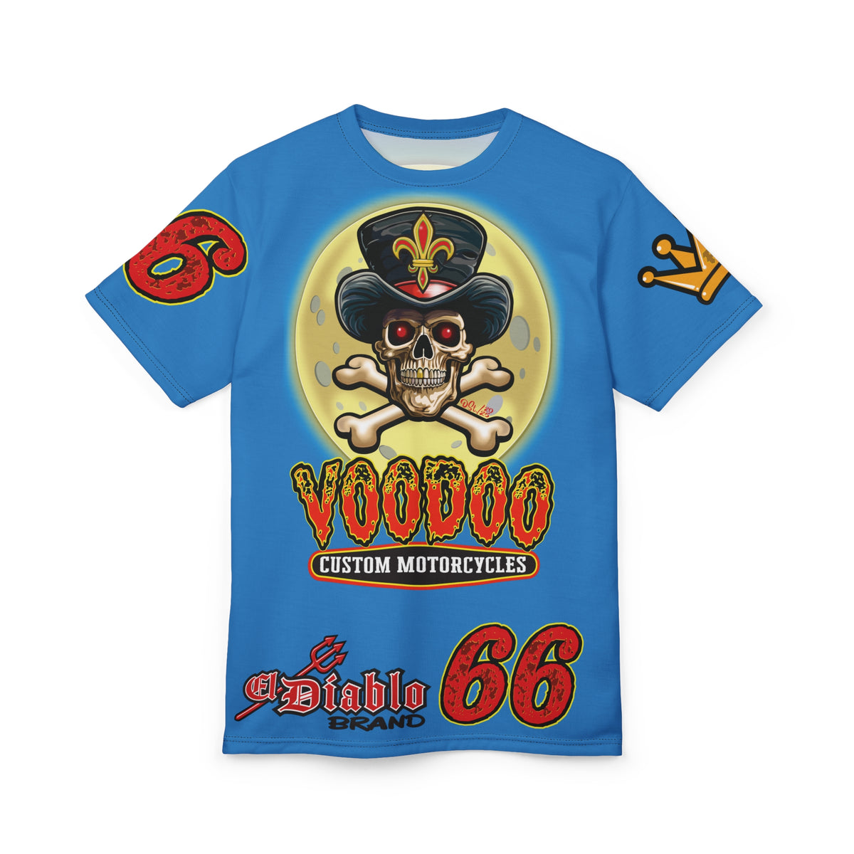 VooDoo Custom Motorcycles Route 66 Unisex Super Tee - High Performance Riding Gear
