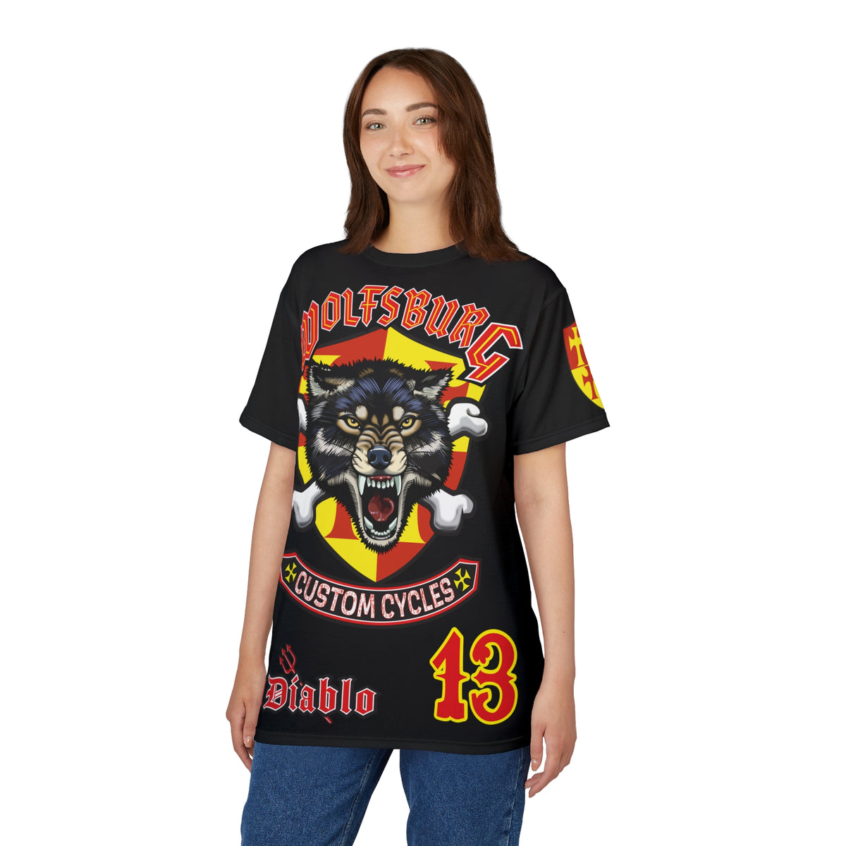 Wolfsburg Custom Cycles HiViz High Comfort Motorcycle Riders Super Tee