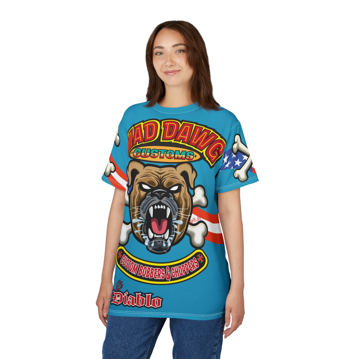 Mad Dawg Customs, Edgy Motorcycle Apparel, HiViz Custom Riding TEE, Rebel Fashion, Biker Style