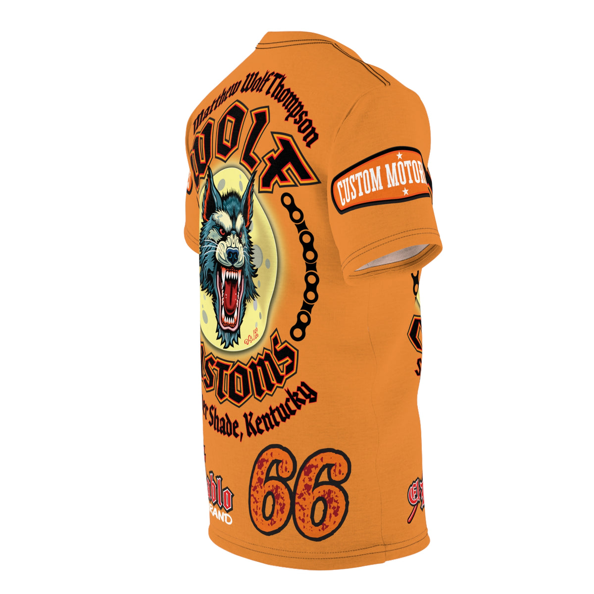 MWT Wolf Custom Motorcycles Super Tee — Viciously Cool High Performance Motorcycle Riding Shirt