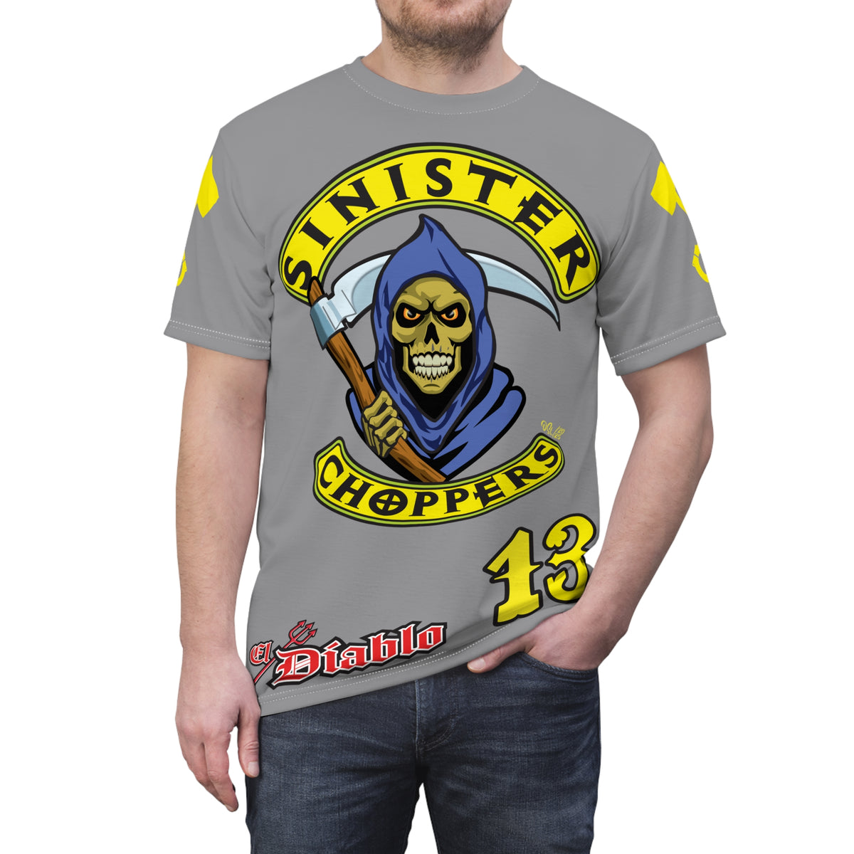 Sinister Choppers HiViz Custom Motorcycles Reaper Super Tee - High Performance Riding Wear