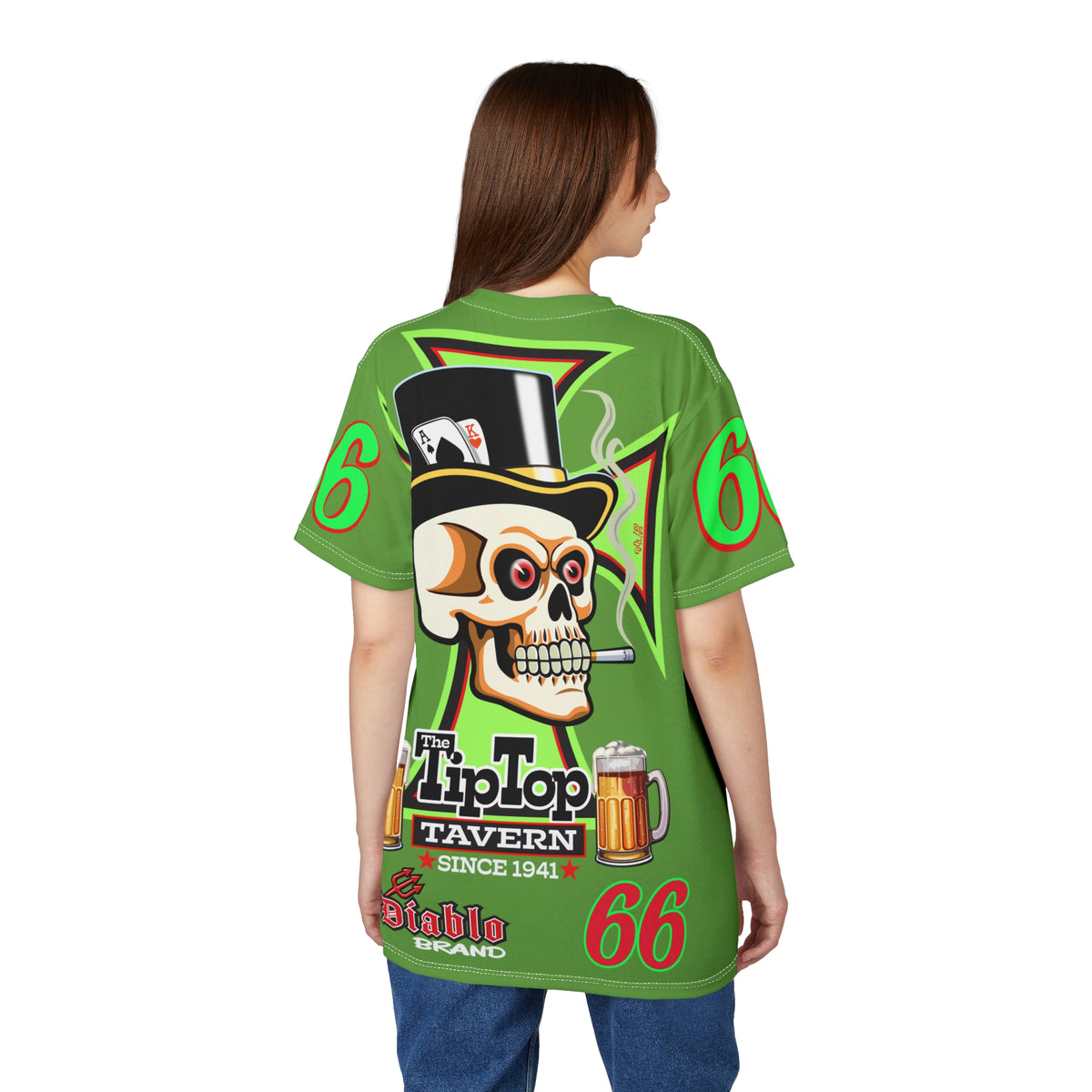 Tip Top Tavern Dive Bar Super Tee - Mean Green - Special Edition Graphics - America's Best Dive Bar - Bikes Beers Babes & Bros. - Biker Bar Tee