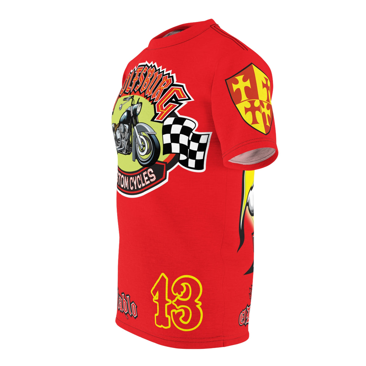 Wolfsburg Custom Cycles HiViz High Comfort Motorcycle Riders Super Tee