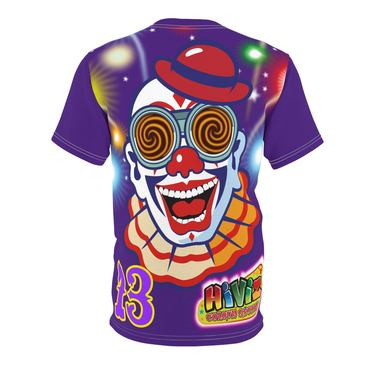 HiViz Clown Graphic Tee — Neon Festival Rave Shirt