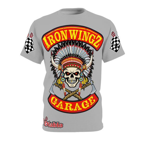 Iron Wingz Garage HiViZ Motorcycle Rider Super Tee- Comfortable all day long