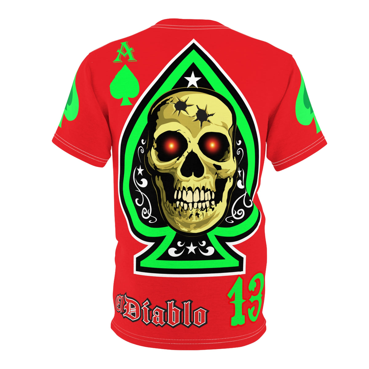 American Custom Engines ACE - Specially Designed Lumina Green  Ace of Spades Death Card High visibility Graphics