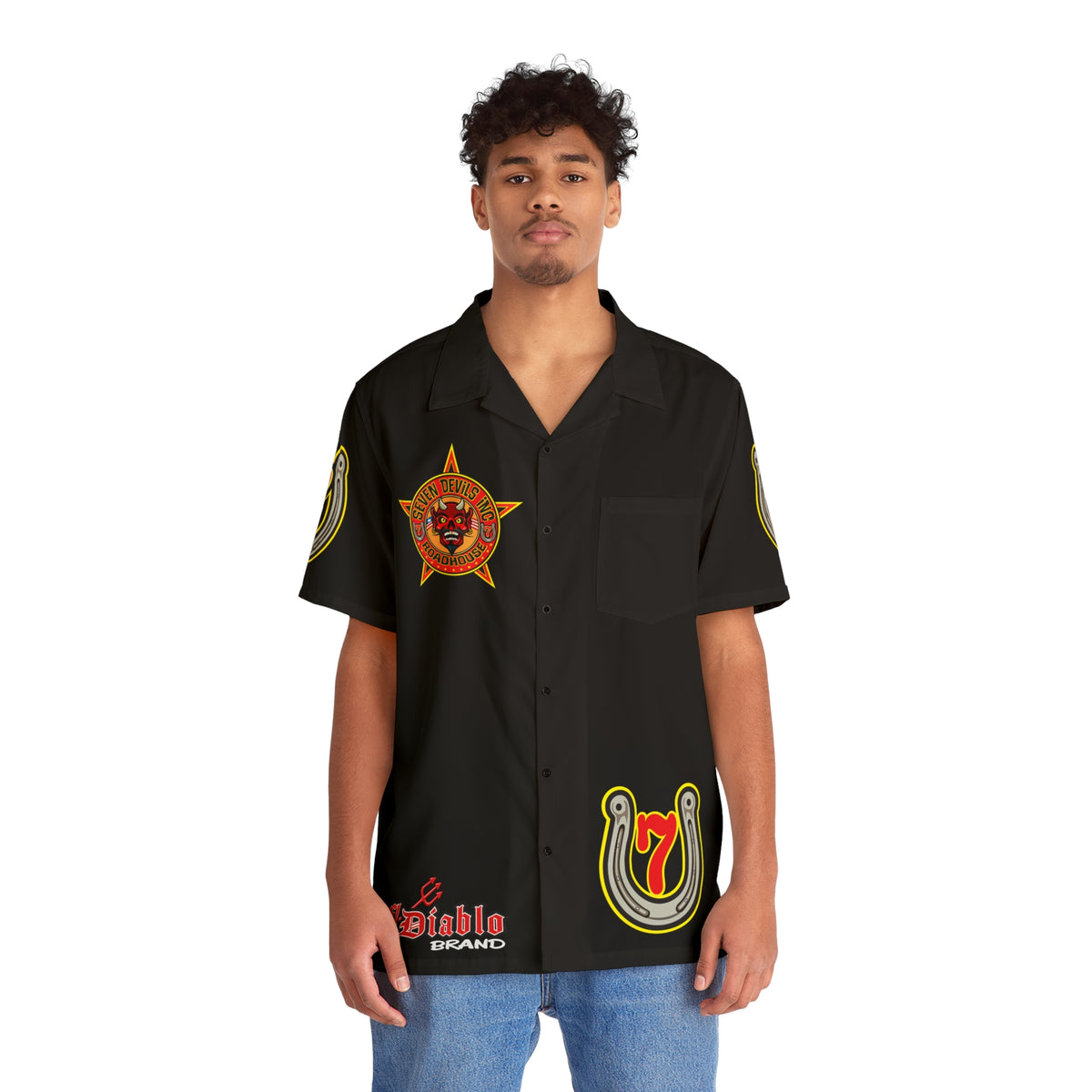 Big Bopper Men's Hawaiian Shirt - Loose, Comfortable Button Up Shirt for Easy Breezy Riding - Sizes to 5XL