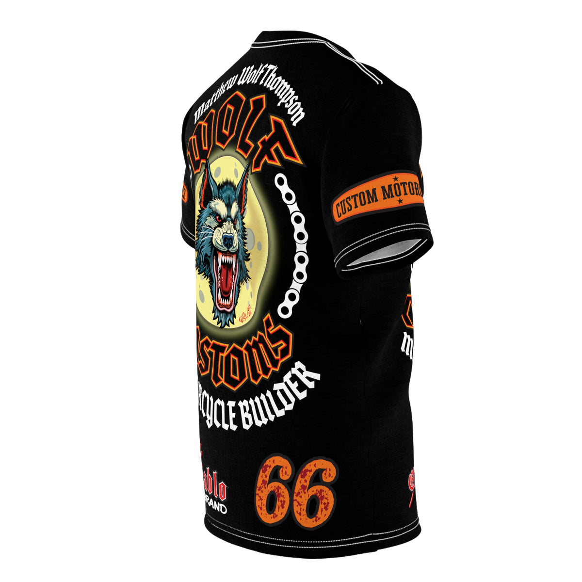 MWT Wolf Custom Motorcycles Super Tee — Viciously Cool High Performance Motorcycle Riding Shirt