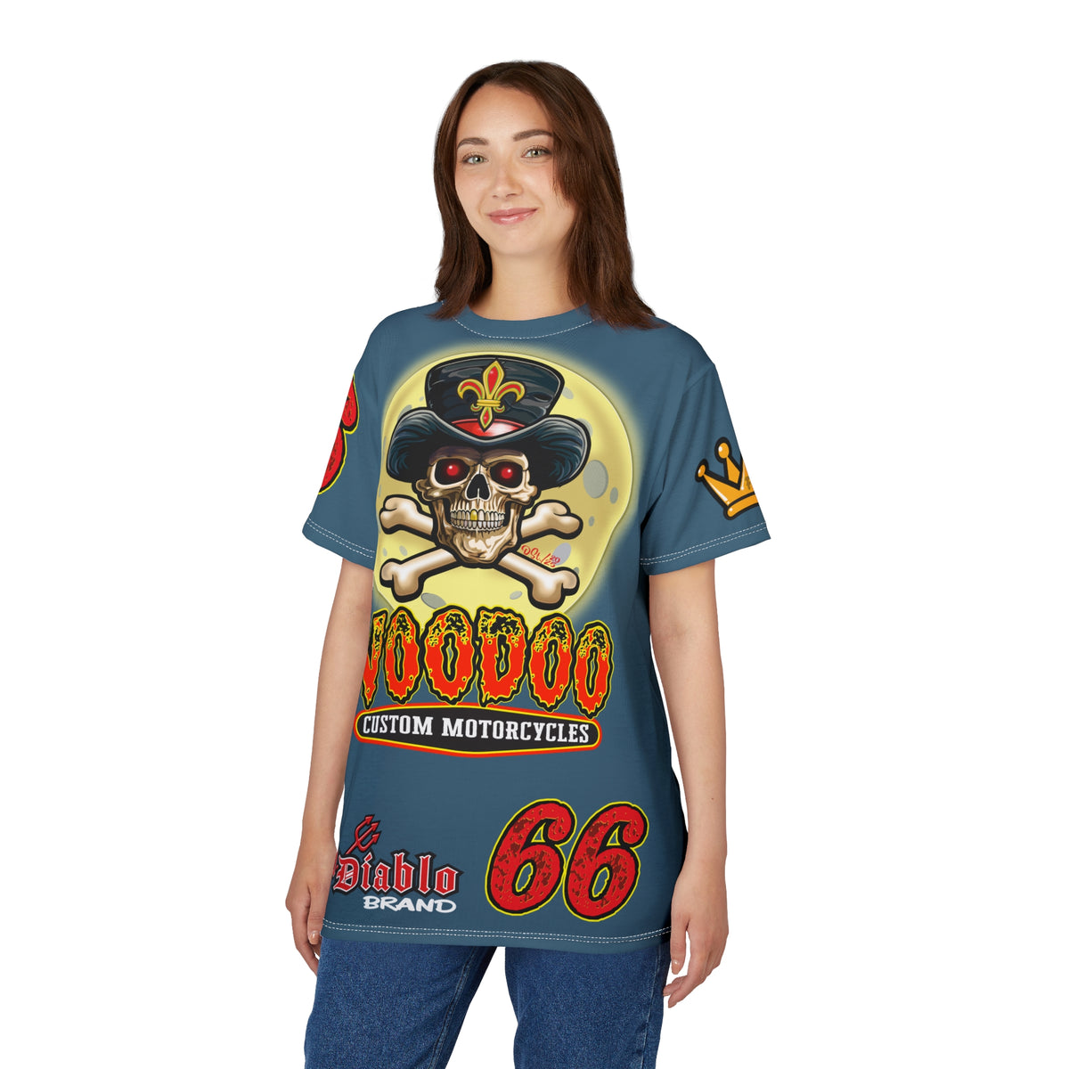 VooDoo Custom Motorcycles Route 66 Unisex Super Tee - High Performance Riding Gear