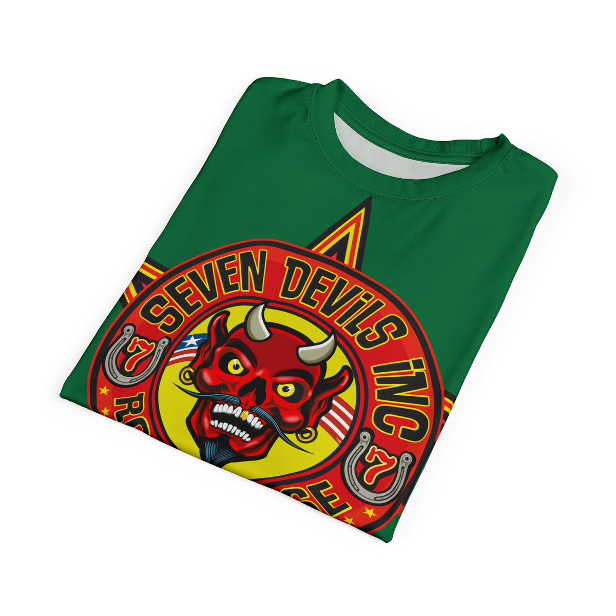 Seven Devils Inc. Roadhouse  Graphic Tee - Custom Motorcycle Riding Super Tee, Edgy Streetwear Perfect Fit & Comfort Biker Wear
