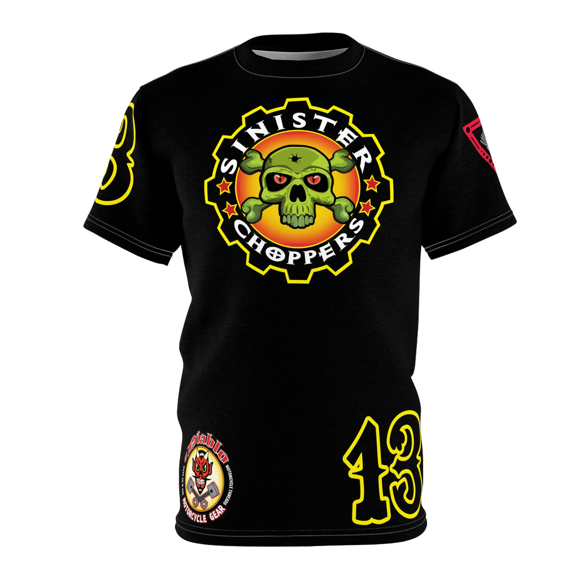 SRT Sinister Choppers  Super Riding Tee - Clean, Beautiful, Design - Outrageous Biker Gear