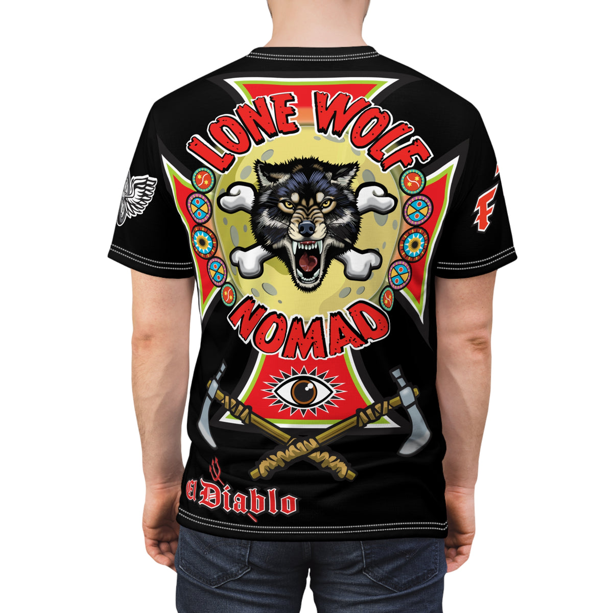 Lone Wolf Nomad HiViz Super Tee - For The Independent No Club Bikers For Life