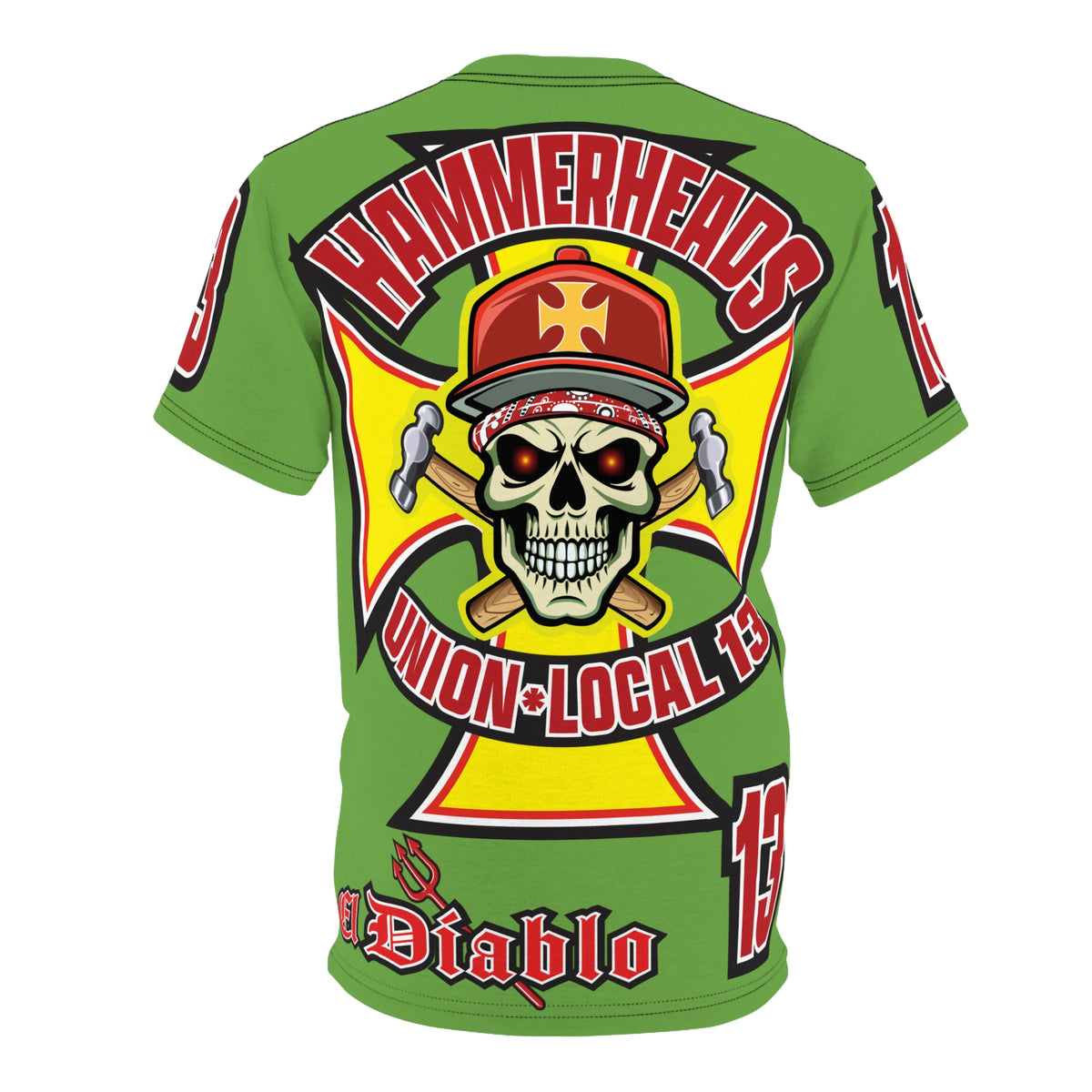 Hammerheads Union Local 13 HiViz Super Tee - Rough Tough Bad Attitude Motorcycle Riding Tee