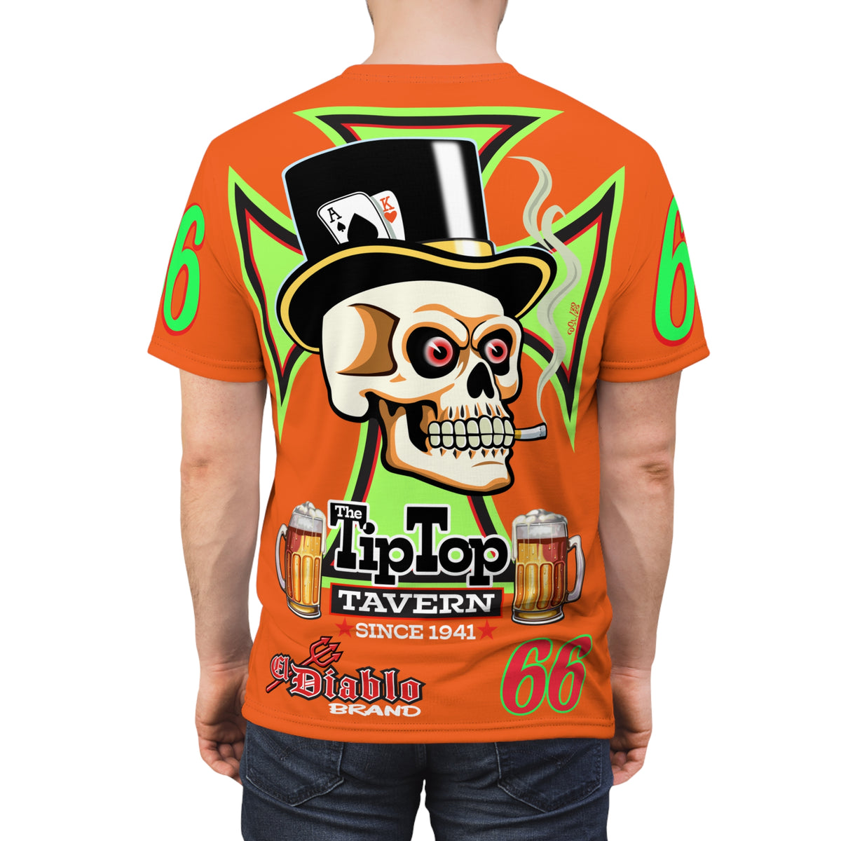 Tip Top Tavern Dive Bar Super Tee - Orange Crush - Special Edition Graphics - America's Best Dive Bar - Bikes Beers Babes & Bros. - Biker Bar Tee