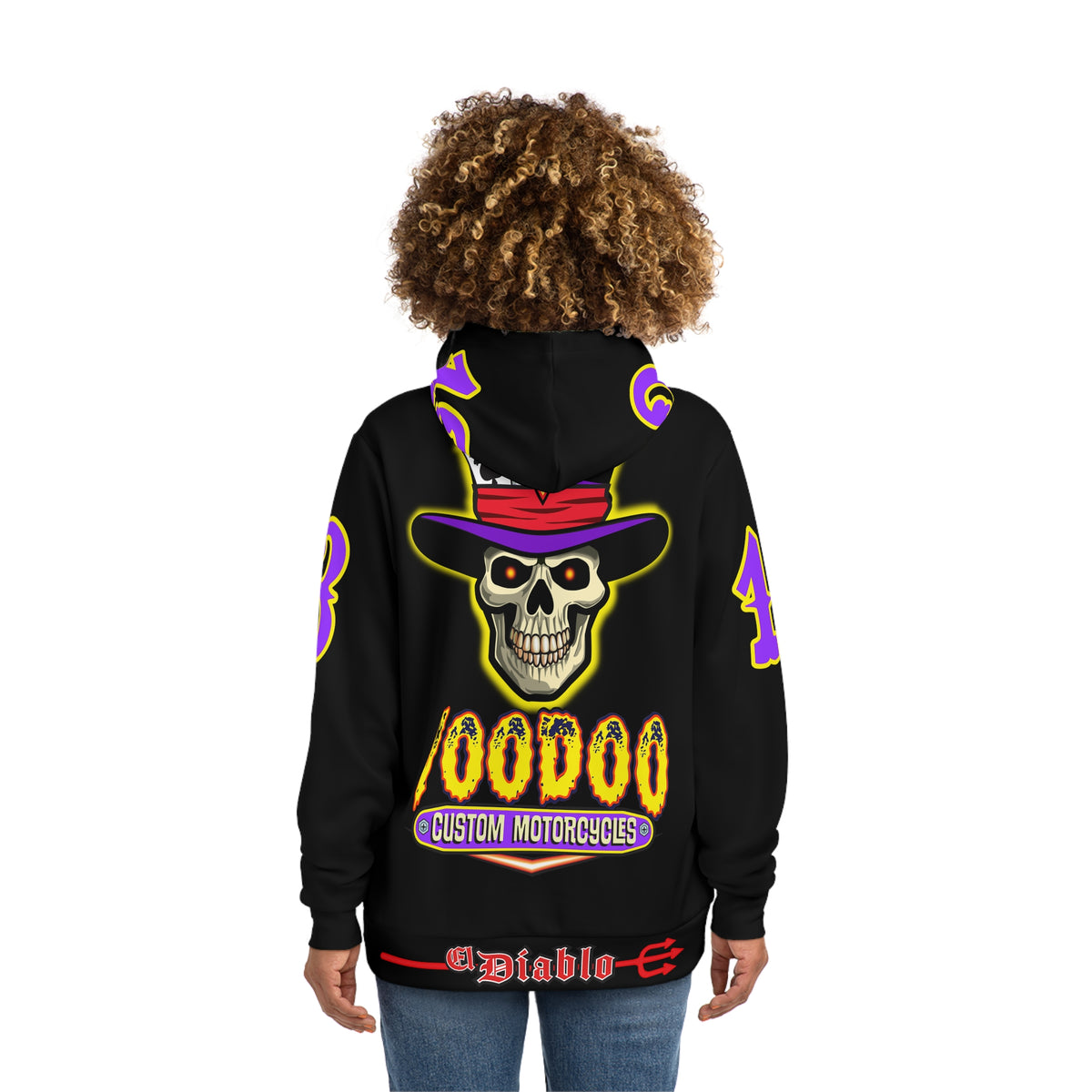 HoodZ VooDoo Custom Motorcycles Mardi Gras  Pullover Hoodie