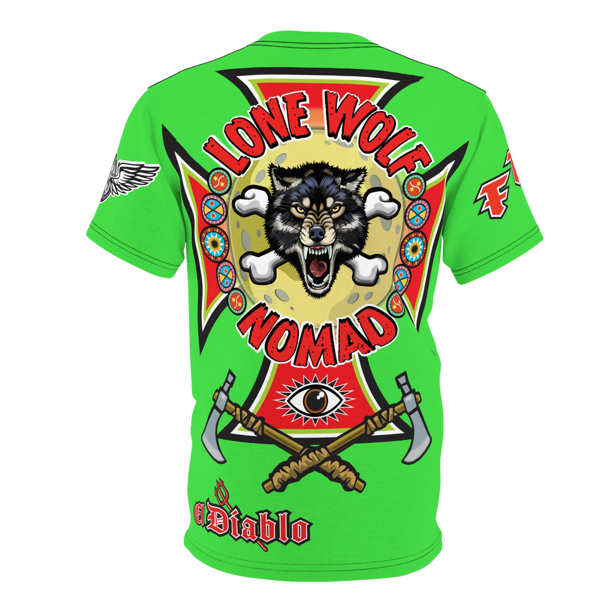 Very Special Lone Wolf Nomad HiViz Super Tee - For The Independent No Club Bikers For Life