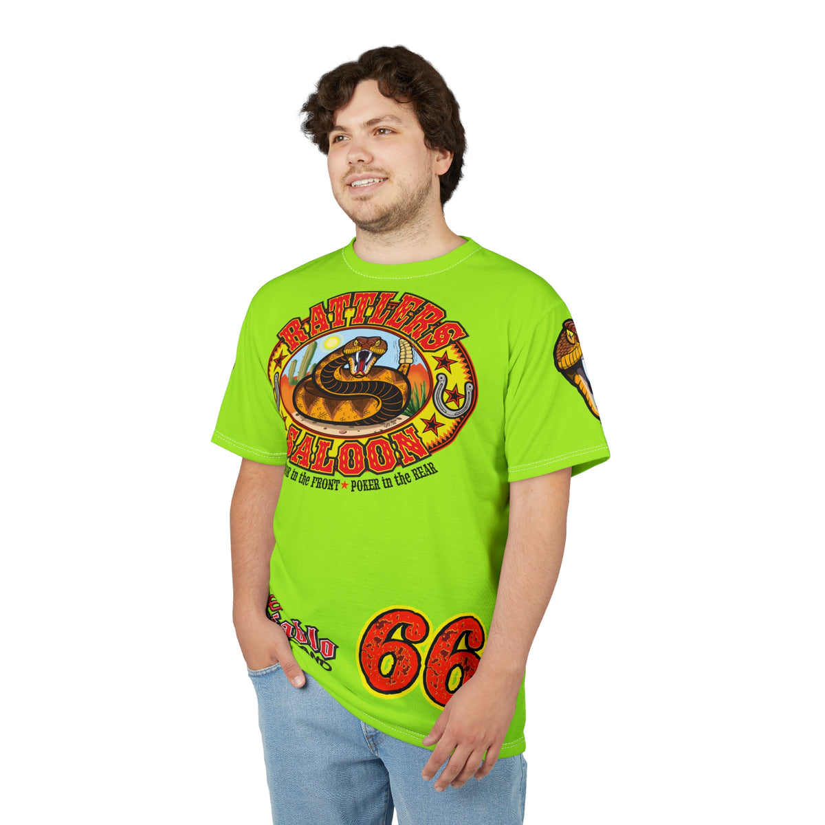 VERY Special HIVIZ Rattlers Saloon SUPER TEE — Vintage Biker 66 Graphic Shirt