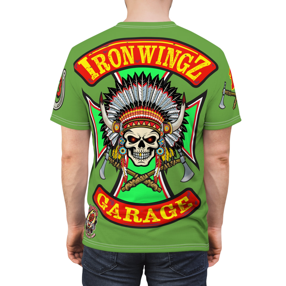 Iron Wingz Garage HiViZ Motorcycle Rider Super Tee