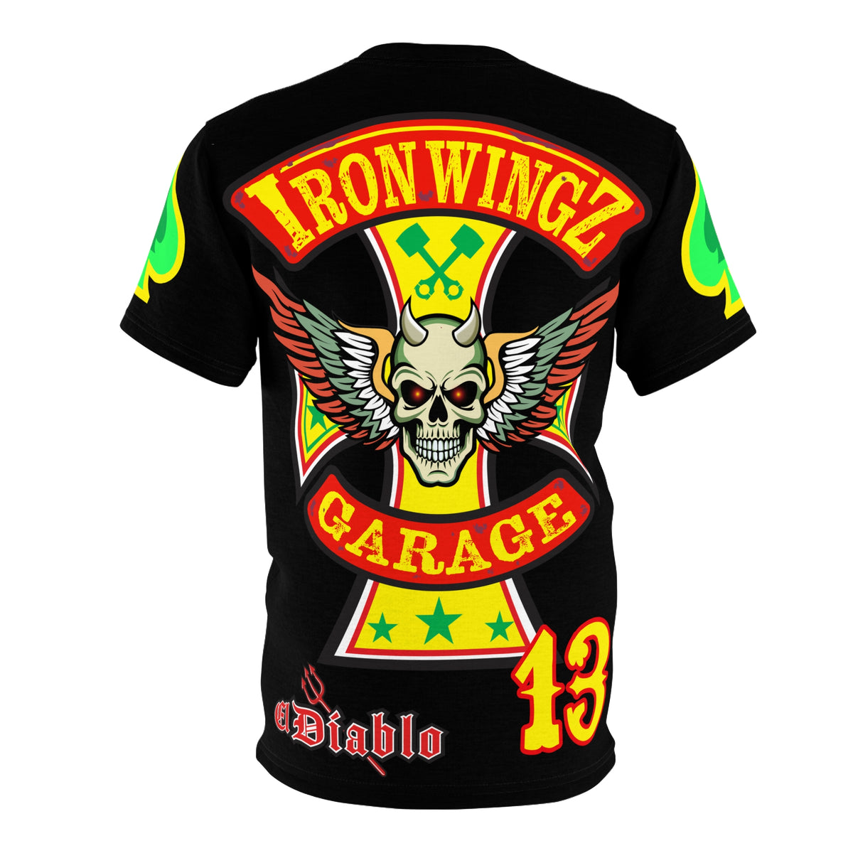 Iron Wingz Custom Motorcycle Unisex Super Tee - Bold Graphic Tee for Bikers